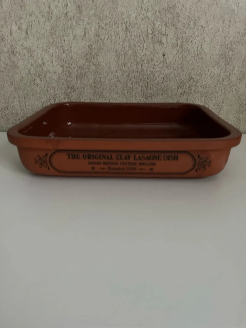Henry Watson The Original Clay Lasagne Dish pottery Terracotta Portugal